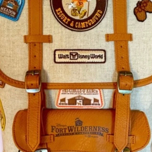 Loungefly Cream and Brown Backpack with Decorative Patch Loungefly | Accessories | Loungefly Cream And Brown Mini  main image 2